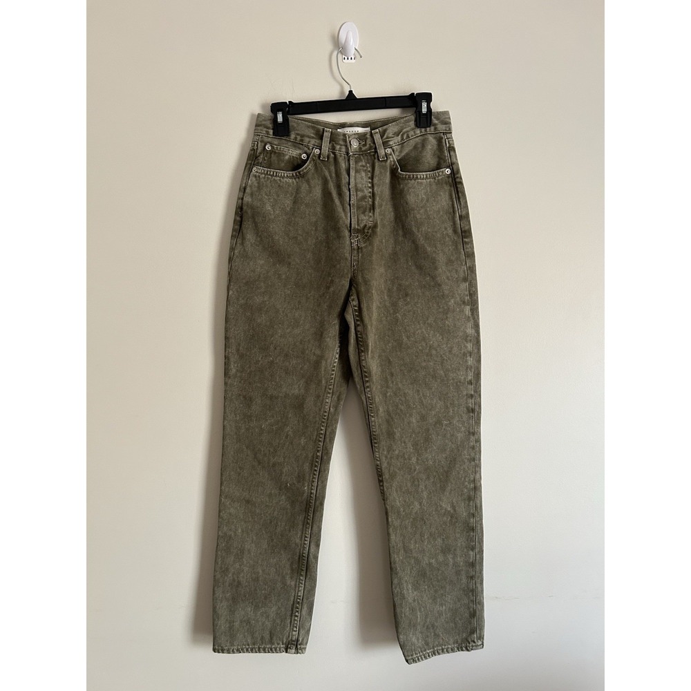 Topshop Dad Jean Sage Green Womens‎ 28x30 Relaxed Grandpa Core Retro Comfort Fit